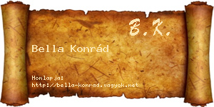 Bella Konrád névjegykártya